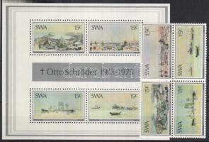 1975 Otto Schröder négyesblokk+blokk Mi 409-412+1