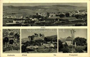 Fülek, Emléktábla, vár, Országzászló / memorial, castle, country flag (Rb)
