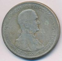 1930. 5P Ag "Horthy jobbra" T:3 patina Adamo P8