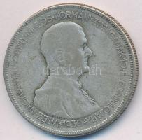 1930. 5P Ag "Horthy jobbra" T:3 patina Adamo P8