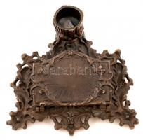 Régi asztali gyertya- és tintatartó, szép állapotban, 12x10x5,5 cm