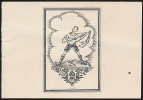 1928 Magyarországi Kárpát Egyesület Sólyom Osztályának meghívója nagyszabásu műsoros táncvígalomra, 7x11cm