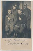 cca 1916 Német katonák 5 db fotólap / German soldiers 5 photo cards