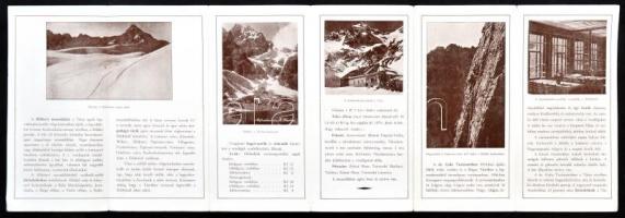 cca 1930-40 Karpathenverein dr. Guhr turistaotthona fotókkal illusztrált reklám kiadvány, széthajtha...