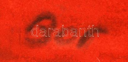 Bor jelzéssel: Háztetők. Pasztell, papír, üvegezett keretben, 22×17 cm