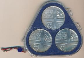 1976. 200Ft Ag 3klf db "Festők I. / Derkovits, Szinyei, Munkácsi" sor, eredeti plombált MN...