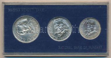 1967. 25Ft Ag + 50Ft Ag + 100Ft Ag "Kodály" sor eredeti kék plasztiktokban T:BU