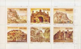 Várak bélyegfüzet, Castles stamp booklet