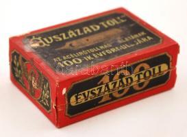 Schuler József R.T. Évszázad toll, papírdoboz, 6x4x2cm