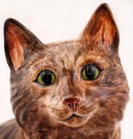 Hazaváró kerámia macska, jelzés nélkül, hibátlan, m: 26,5 cm