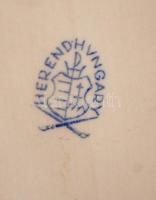 Herendi Viktória mintás kis cipő, kézzel festett, jelzett, hibátlan, 10x4x5,5 cm