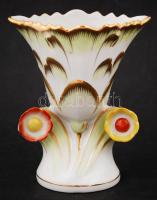 Herendi Viktória mintás kis váza, kézzel festett, jelzett, hibátlan, m: 13 cm