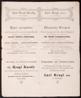 cca 1890 Pozsonyi kereskedő távbeszélő katalógusa, képes, több nyelvű 8p.