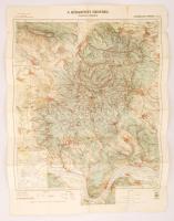 1930 A Börzsönyi Hegység, Télisport térképe, Kirándulok térképe, 1:50000, hajtás mentén szakadt, 76x56cm