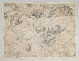 1928 Cortina D'Ampezzo e Dolomiti Cadorine Touring Club Italiano-Milano, 61x80cm