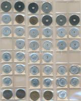 1926-1973. 1f-10Ft 198db-os vegyes magyar pengő és forint fémpénz gyűjtemény berakóba rendezve, közt...