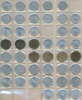 1926-1973. 1f-10Ft 198db-os vegyes magyar pengő és forint fémpénz gyűjtemény berakóba rendezve, közt...