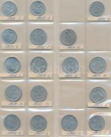 1926-1973. 1f-10Ft 198db-os vegyes magyar pengő és forint fémpénz gyűjtemény berakóba rendezve, közt...