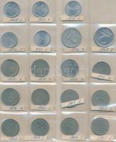 1926-1973. 1f-10Ft 198db-os vegyes magyar pengő és forint fémpénz gyűjtemény berakóba rendezve, közt...