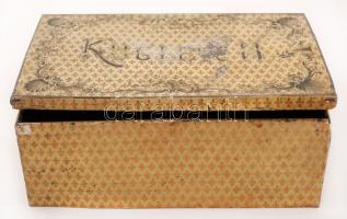 Kugler Henrik Cs. és Kir. udvari Czukrászda, fémdoboz kissé viseltes állapotban, 24x16x9cm
