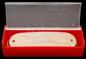 Melodia lengyel retro harmonika, eredeti dobozában, h:13,5 cm