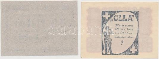 Osztrák-Magyar Bank 1922. 1K "Olla" reklám pecséttel a hátoldalán + Miskolc ~1930. 50f &qu...