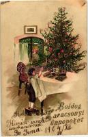 Christmas, child, Christmas tree, A.B.B. 2173. Emb. litho (fl)