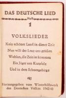1942 Das Deutsche Lied. Winterhilfwerk. Apró könyvecske, 7x5cm