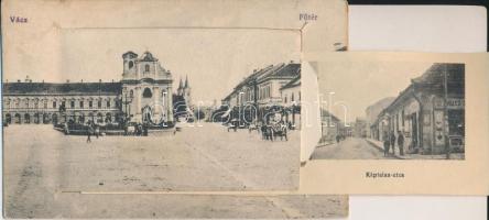 Vác, Főtér leporello képeslap / leporello card (cut)