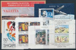1994-1998 Europe 4 blocks + 2 Stamp-booklet sheets, 1994-1998 Európa motívum 4 db klf blokk + 2 db bélyegfüzetlap