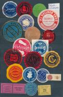 cca 1900 Magyar céges levélzáró gyűjtemény berakólapon  / Company poster stamps
