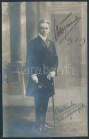 1913 Otto Tressler (1871-1965) orsztrák színész, filmszínész aláírása őt magát ábrázoló fotólapon