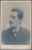 cca 1900 Giacomo Puccini (1858-1924) operaszerző portréja, fotólap, 14×9 cm