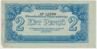 1944. 2P utólagos, hamis sorszám + 100P "A Vörös Hadsereg Parancsnoksága" + Csehszlovákia ...