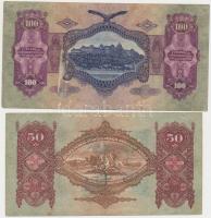 1930. 100P + 1932. 50P + 1936. 10P + 1941. 20P mindegyik hamis nyilaskereszt felülbélyegzéssel (fake...