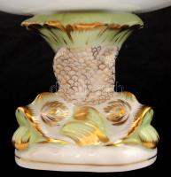 Herendi Viktória mintás halas kínáló, kézzel festett, jelzett, hibátlan, m:9,5 cm, d:14,5 cm