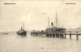 Balatonfüred, Hajóállomás, Baross gőzös; kiadja Koller Károly utóda (EK)