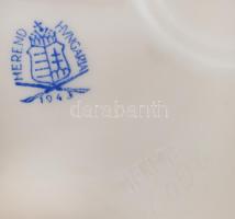 Herendi Viktória mintás bonbonier, kézzel festett, jelzett, hibátlan, d:17 cm, m:9 cm