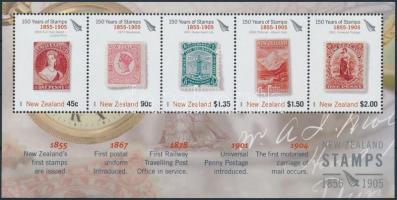 150th anniversary of New Zealand stamp block, 150 éves az új zélandi bélyeg blokk