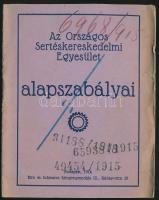 1914 Az Országos Sertéskereskedelmi Egyesület alapszabályai,kissé viseltes papír borítóval, pp.:16, 14x11cm
