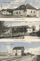 Lakompak (Lackenbach) Kothféle vendéglője, Kastély, Pályaudvar / Koth's Inn, Castle, Railway Station
