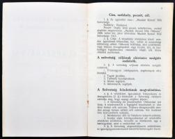 1913 Munkát Kereső Nők Szövetségének alapszabályai, pp.:8, 19x12cm