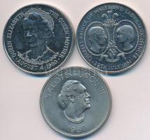 Vegyes: Tristan da Cunha 1980. 25P Cu-Ni "II. Erzsébet 80 éves" + 1981. 25P Cu-Ni "Ká...