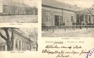 Árkod, Jarkovac; Óvoda, Községháza, iskola / kindergarten, town hall, school