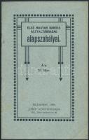 1909 Első Magyar Baross Asztaltársaság alapszabályai, pp.:8, 16x10cm