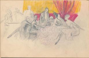 Gy. Nemes András (?-?): Vázlatok, kisméretű vázlatfüzet számos különféle érdekes vázlatrajzzal, vegy...