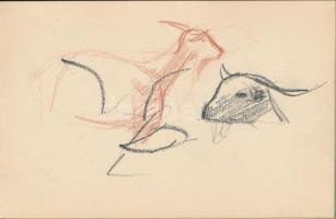 Gy. Nemes András (?-?): Vázlatok, kisméretű vázlatfüzet számos különféle érdekes vázlatrajzzal, vegy...