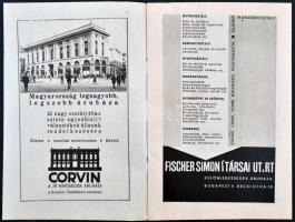 cca 1940 Váltson bérletet a Nemzeti Színházba, reklám nyomtatvány a nemzeti Színház tagjainak fényké...