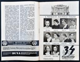 cca 1940 Váltson bérletet a Nemzeti Színházba, reklám nyomtatvány a nemzeti Színház tagjainak fényké...