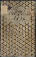 1825-1850 Kézzel írt költségkönyvecske, éves bontásban, különféle érdekes bejegyzésekkel